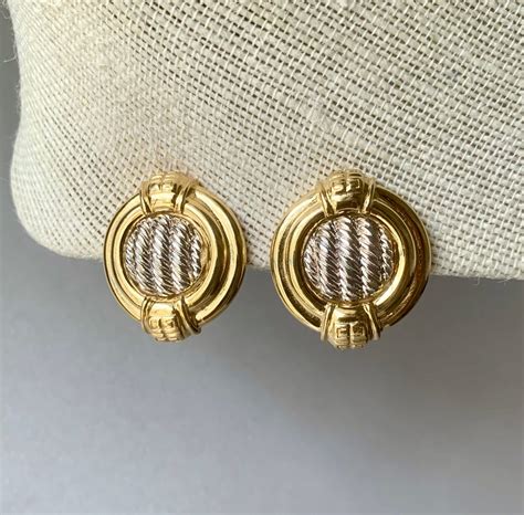 1980g goldtone givenchy clip ons|Givenchy clip on earrings vintage.